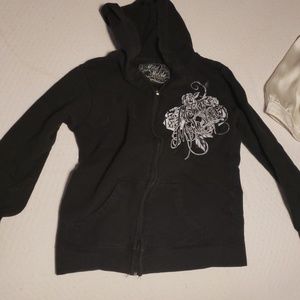 Small metal mulisha zip up hoodie
